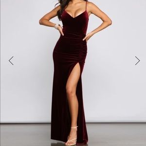 Velvet Red Formal Dress